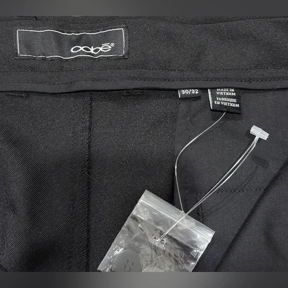 Classic Black Straight-Leg Women's Dress Pants - Picture 2 of 3